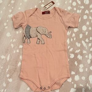 Milkbarn Elephant Bodysuit - Light Pink NWT